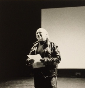  -- Kurt Kren during Q&A post 1998 Cinematheque screening at SFAI, courtesy of San Francisco Cinematheque 
