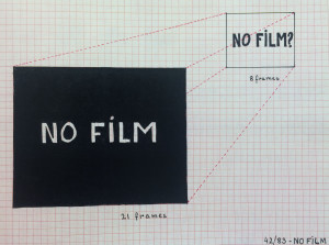 Score from 42/83: No Film (Kurt Kren, 1983), courtesy of San Francisco Cinematheque.